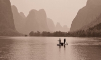 Yangshuo River<br /> Two Boatmen